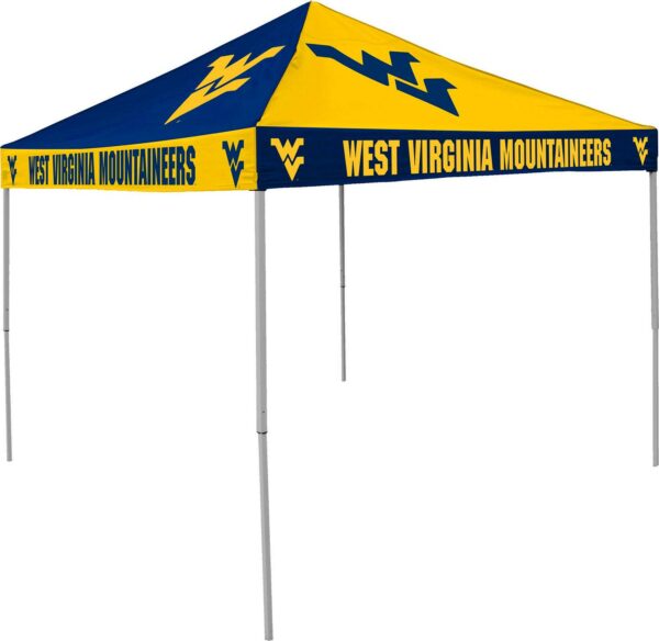 Logo Brands West Virginia Mountaineers Checkerboard 9'x9' Canopy Tent