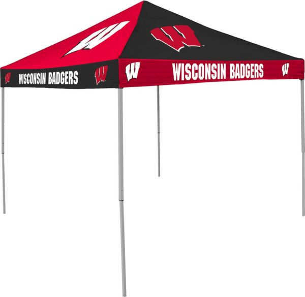 Logo Brands Wisconsin Badgers Checkerboard 9'x9' Canopy Tent