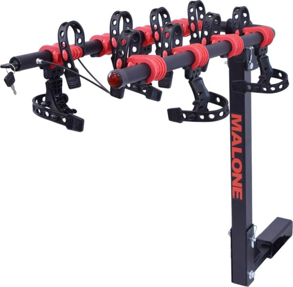 Malone Auto Racks Runway Max - Hitch Mount 4 Bike Carrier (1.25  and 2 )