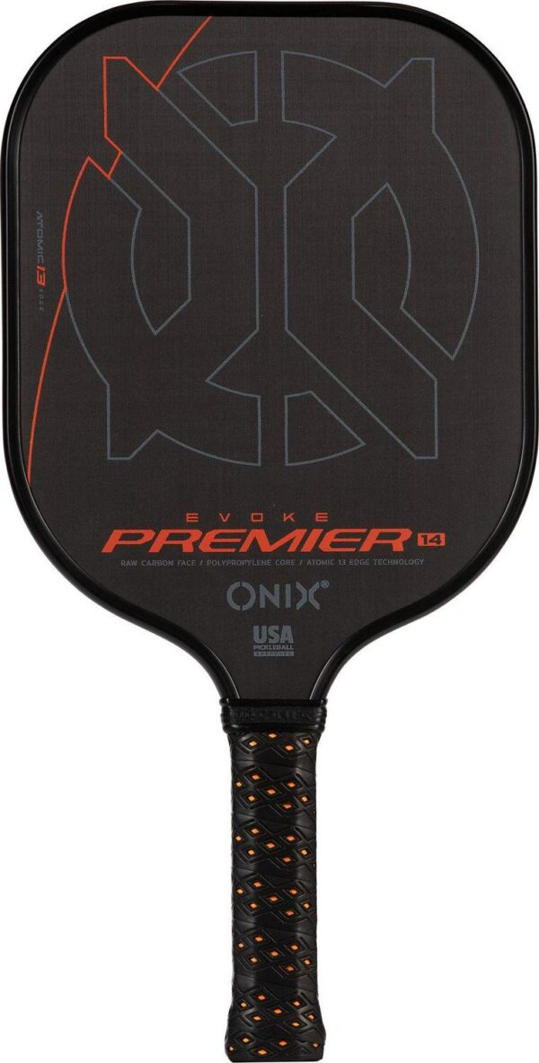 Onix Sports Evoke Premier Raw Carbon 14 mm Pickleball Paddle