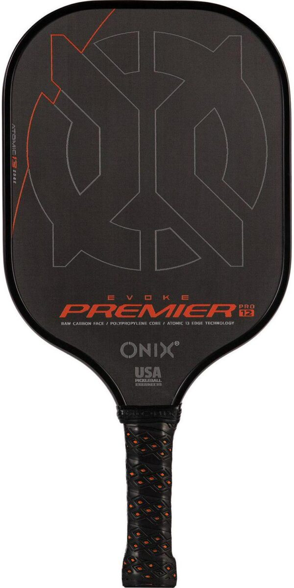 Onix Sports Evoke Premier Raw Carbon 12 mm Pickleball Paddle