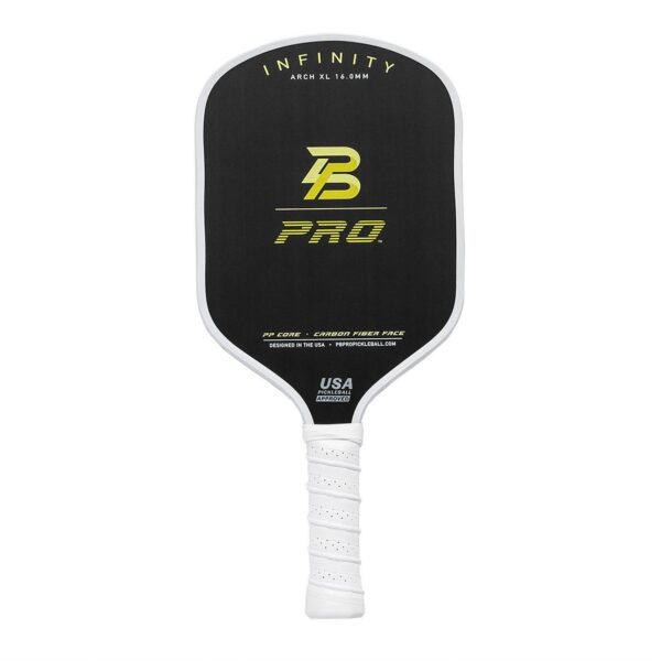 PB Pro Infinity Arch XL 16.0 mm Raw Carbon Fiber Pickleball Paddle