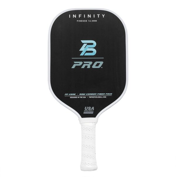 PB Pro Infinity Finesse 16.0 mm Raw Carbon Fiber Pickleball Paddle