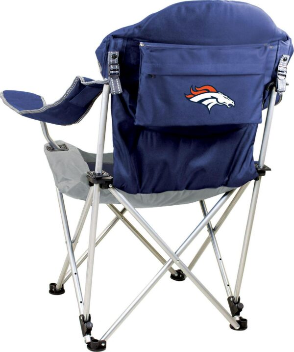 Picnic Time Denver Broncos Navy Recline Chair