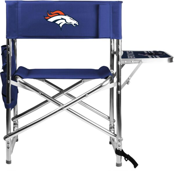 Picnic Time Denver Broncos Blue Chair with Table