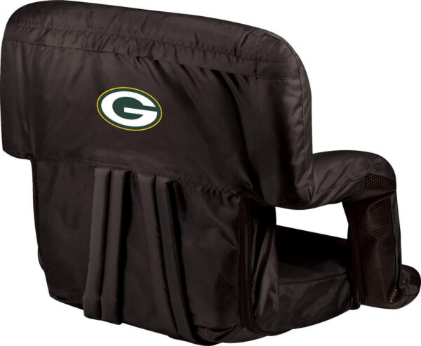 Picnic Time Green Bay Packers Black Reclining Stadium Seat