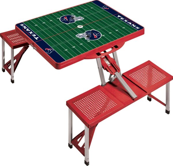 Picnic Time Houston Texans Folding Picnic Table with Seats