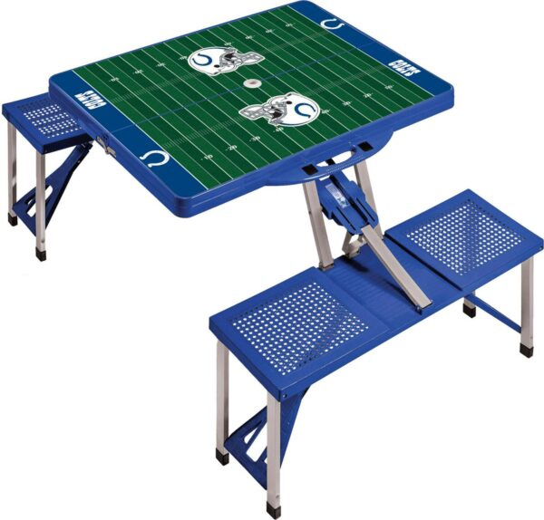 Picnic Time Indianapolis Colts Folding Picnic Table with Seats