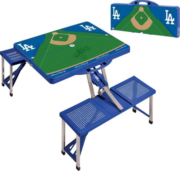 Picnic Time Los Angeles Dodgers Folding Picnic Table with Seats