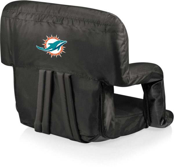 Picnic Time Miami Dolphins Black Reclining Stadium Seat