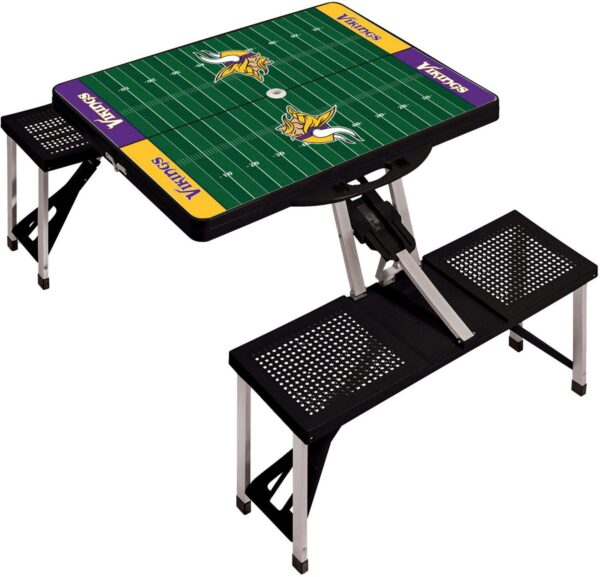 Picnic Time Minnesota Vikings Folding Picnic Table with Seats