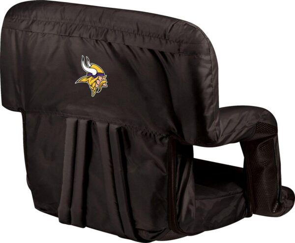 Picnic Time Minnesota Vikings Black Reclining Stadium Seat