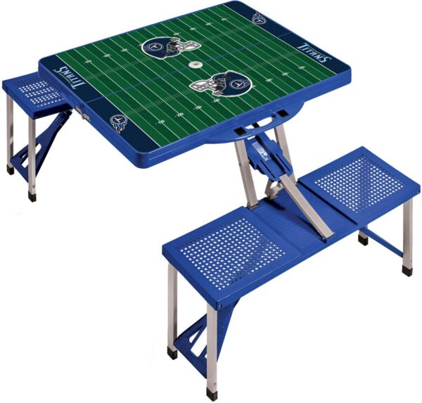 Picnic Time Tennessee Titans Folding Picnic Table with Seats