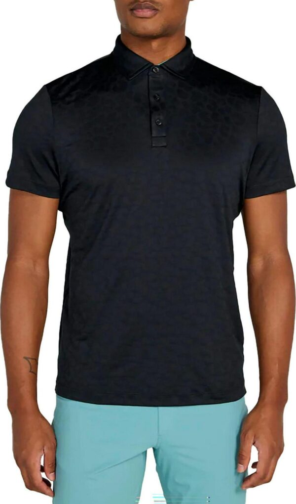 REDVANLY Men's Sanborn Jacquard Golf Polo