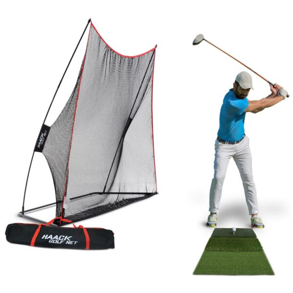 Rukket Sports Haack Golf Net with Tri Turf Mat