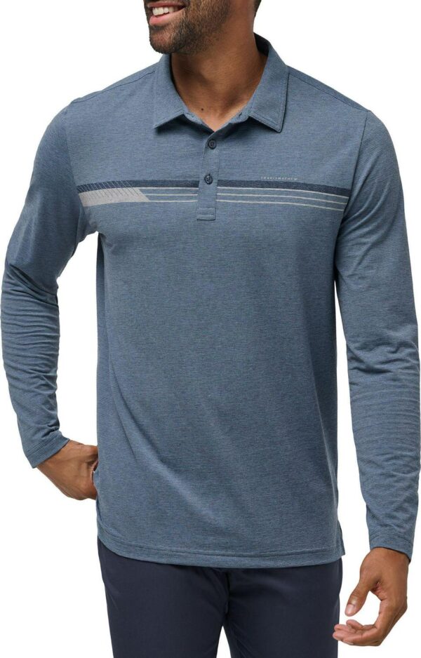 TravisMathew Men's Long Sleeve Course Mapper Golf Polo