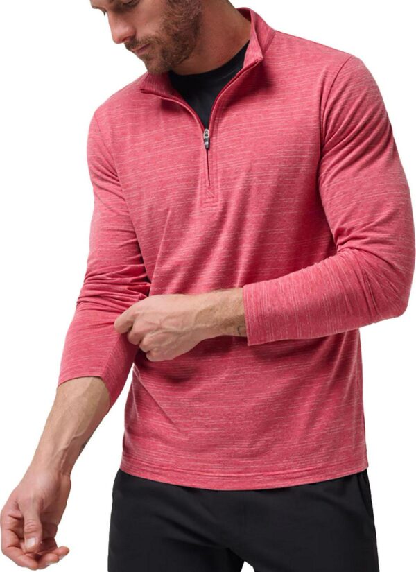 TravisMathew Men's The Heater Zip Golf Pullover