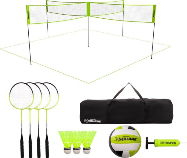 Triumph 4 Square Volleyball Badminton Set