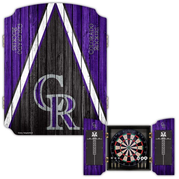 Victory Tailgate Colorado Rockies Dartboard Cabinet