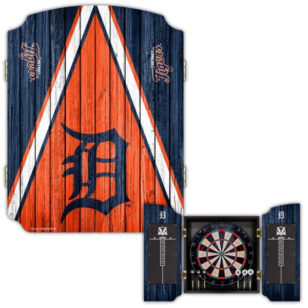 Victory Tailgate Detroit Tigers Dartboard Cabinet