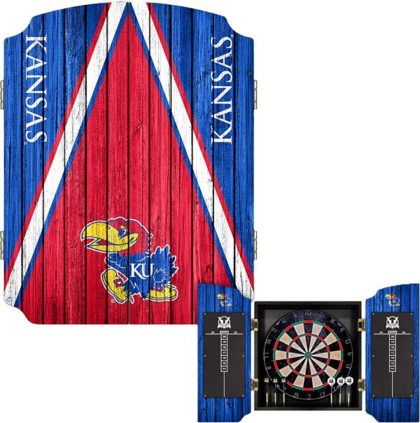 Victory Tailgate Kansas Jayhawks Dartboard Cabinet