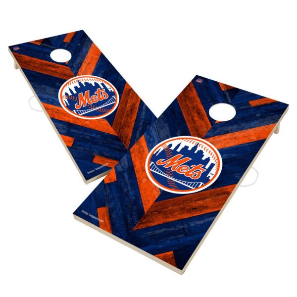 Victory Tailgate New York Mets 2' x 4' Solid Wood Cornhole Boards