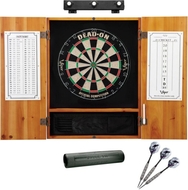 Viper Dartboard Lights and Padded Cabinet Set