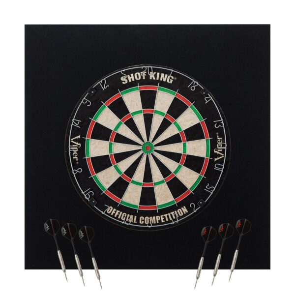 Viper EVA Steel Tip Dart Backboard and Shot King Sisal Dartboard Bundle