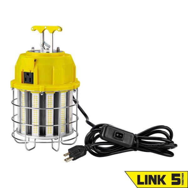 12,000 Lumen, Linkable LED Hanging Work Light With 360° Light Output