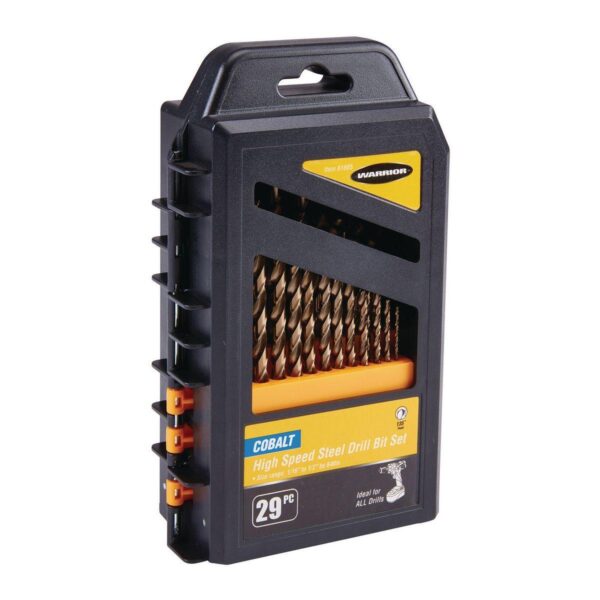 135° Split Point Cobalt Drill Bit Set, 29-Piece