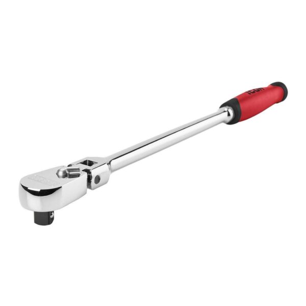 1/2 in. Drive Professional Long-Reach Flex-Head Ratchet with Comfort Grip