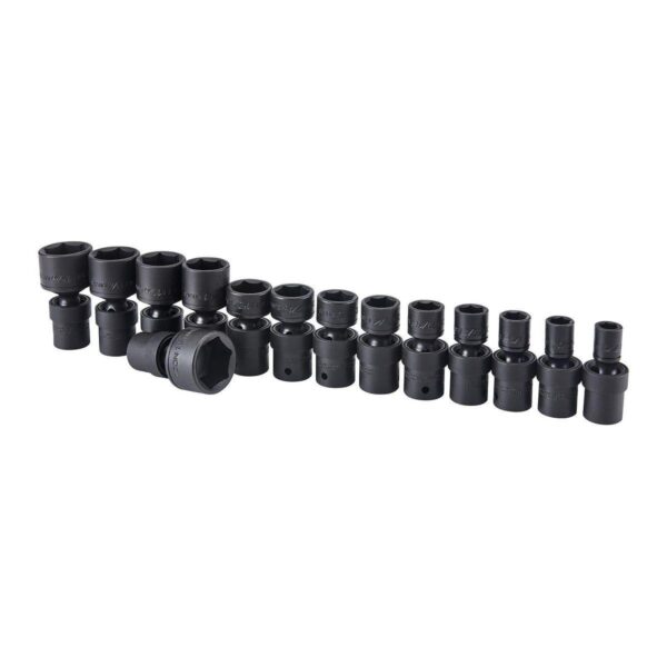 1/2 in. Drive SAE Impact Swivel Socket Set, 14-Piece