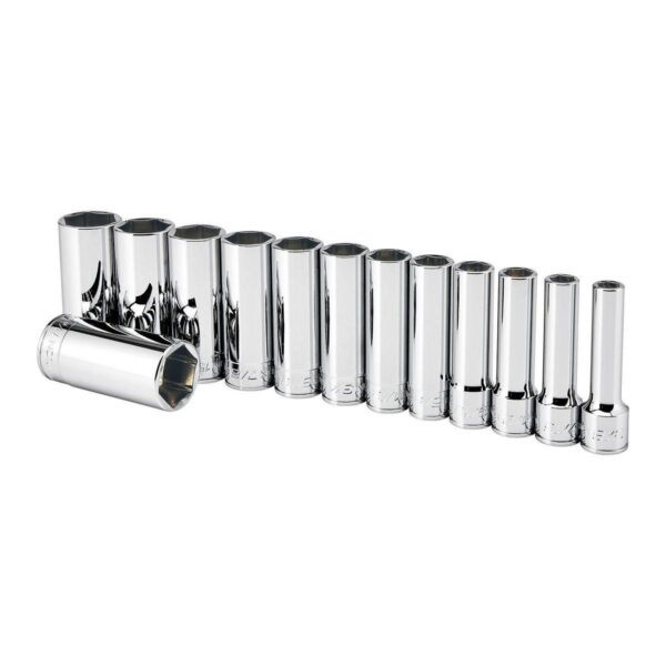 1/2 in. Drive SAE Professional Deep Socket Set, 13-Piece