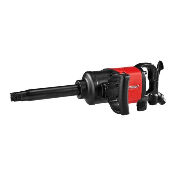 1 in. D-Handle Aluminum Air Impact Wrench, 8 in. Extended Anvil, Pinless, 2500 ft. lbs., Red