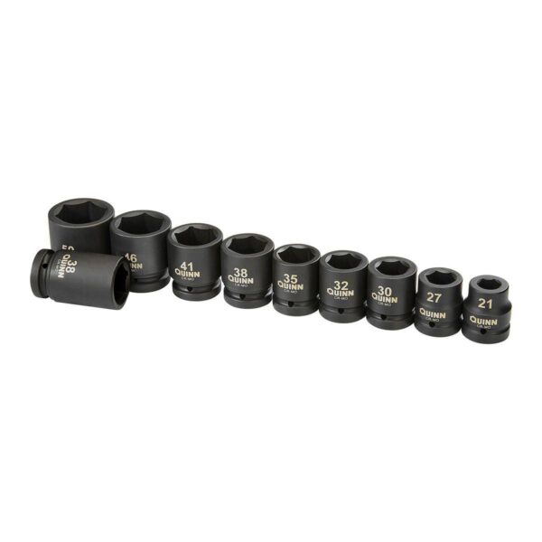 1 in. Drive Metric Impact Socket Set, 10-Piece