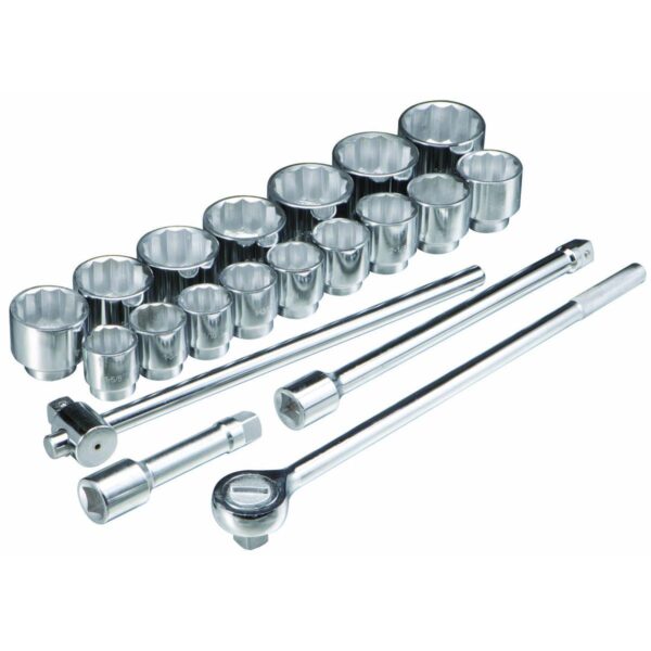 1 in. Drive SAE Jumbo Socket Set, 21-Piece