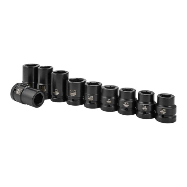 1 in. Drive SAE and Metric Truck Service Impact Set, 10-Piece