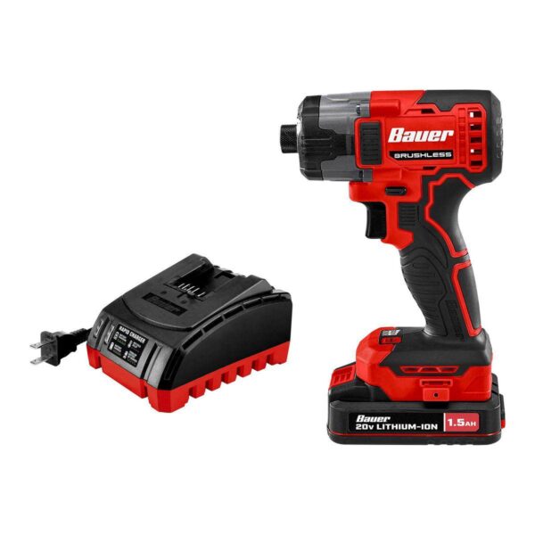 20V Brushless Cordless, 1/4 in. Hex, 3-Speed Impact Driver Kit with 1.5 Ah Battery and Charger