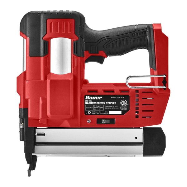 20V Cordless 18 Gauge Narrow Crown Stapler - Tool Only