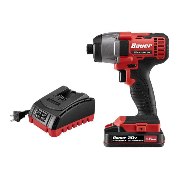 20V Cordless 1/4 in. Hex Compact Impact Driver Kit with 1.5Ah Battery and Charger