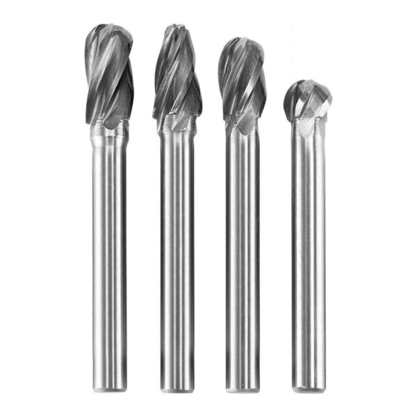 2 in. Aluma-Cut Genuine Solid Carbide Burrs, 4 Piece