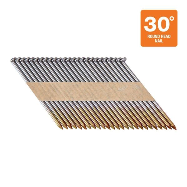 30° 3-1/4 in. Bright Framing Nails, 2000 Pack