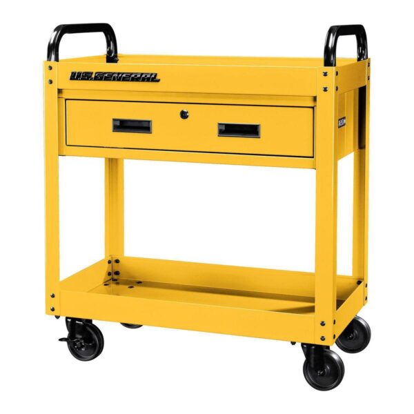 30 in., 1-Drawer Service Cart, Yellow