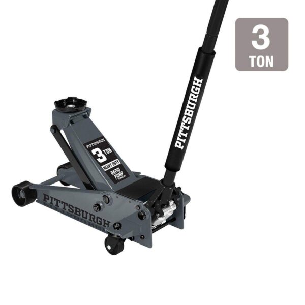 3 Ton Floor Jack with RAPID PUMP, Slate Gray