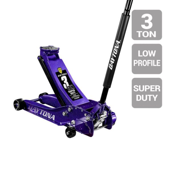 3 Ton Low-Profile Superduty Floor Jack with RAPID PUMP, Metallic Purple