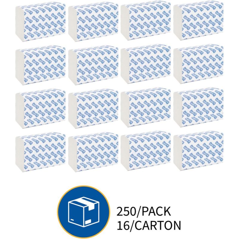 (4 pack) Genuine Joe GJO21100 Multifold Towels, 250 Sheets per Pack, 16 Pack - Image 2