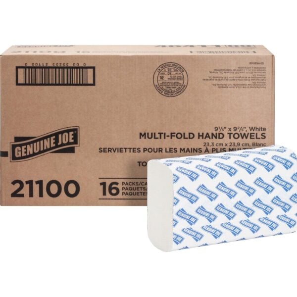 (6 pack) Genuine Joe GJO21100 Multifold Towels, 250 Sheets per Pack, 16 Pack