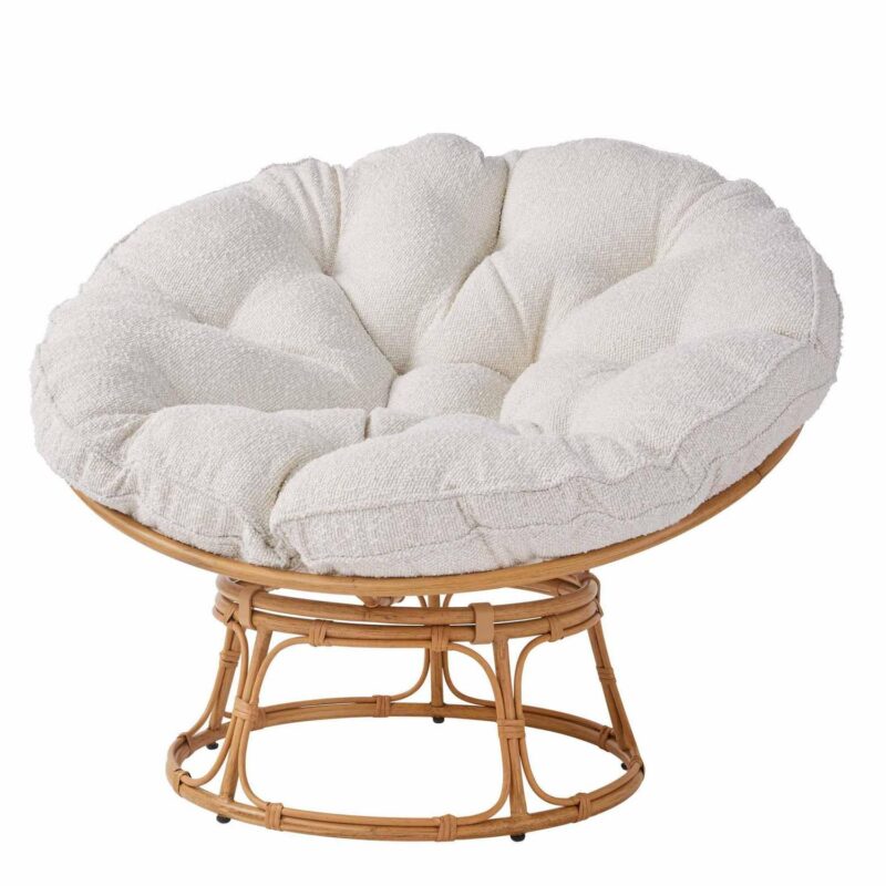 Better Homes and Gardens Papasan Chair, Cream Boucle - Image 2