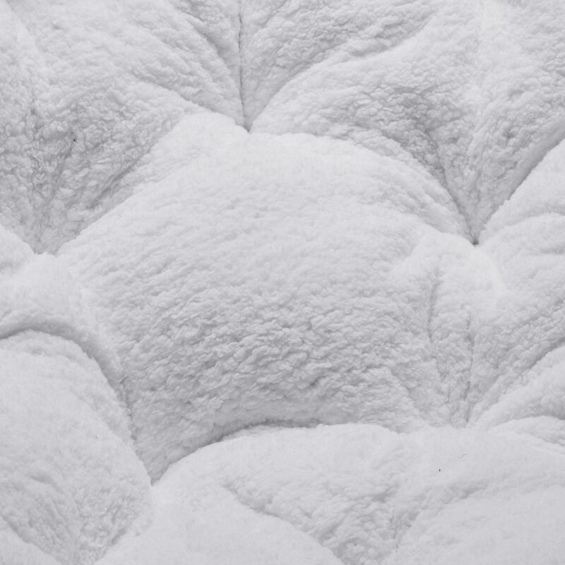 Better Homes and Gardens Papasan Chair, White Sherpa - Image 3