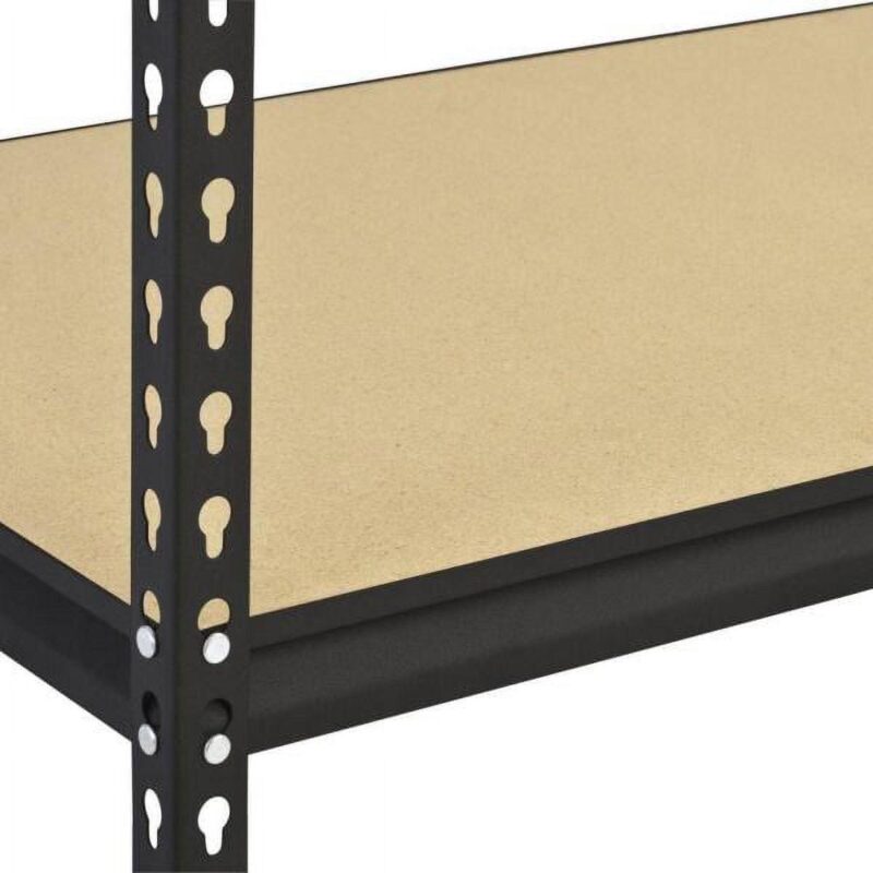 Muscle Rack 48 W x 24 D x 72 H 5-Shelf Steel Freestanding Shelving Unit; Black - Image 3